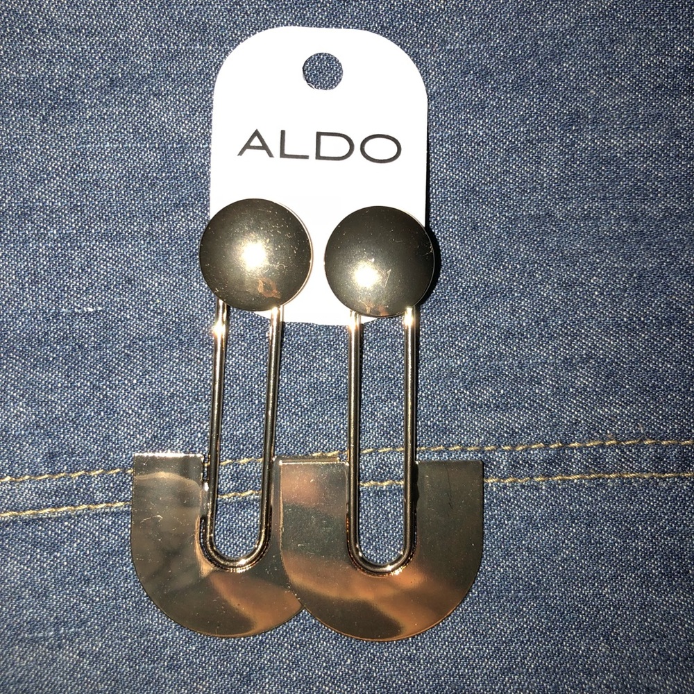 Gold statement earrings